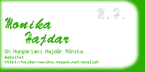 monika hajdar business card