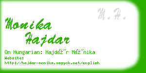 monika hajdar business card